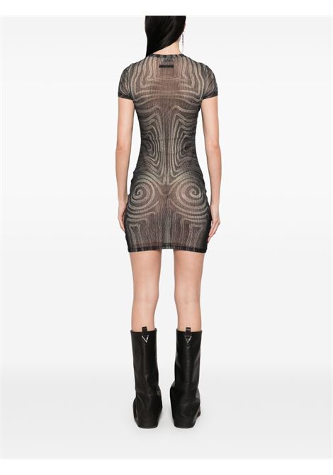 printed spieral short dress wloamn black JEAN PAUL GAULTIER | 25/34-F-RO392-T587000203